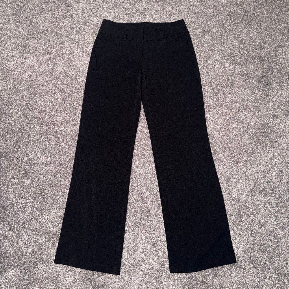 ApApt. 9 Women's Black Modern Fit Mid Rise Boot Cut/Flare Trouser Dress Pant - 2